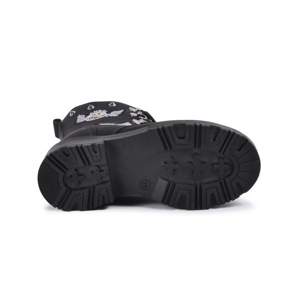 Aspor 630-P Siyah Fermuarlı Kız Çocuk Bot - 4