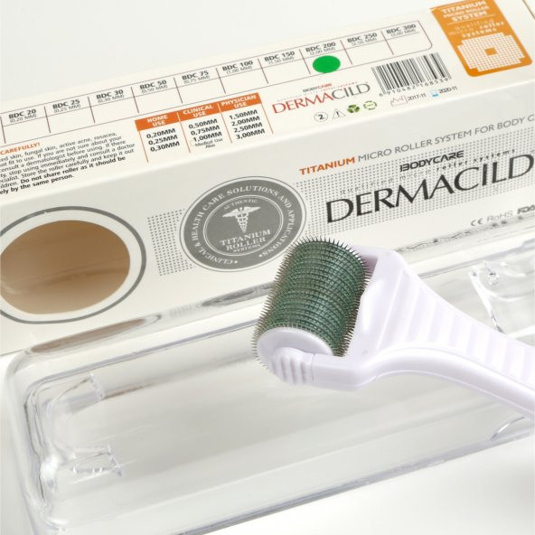 3,00 MM DERMACiLD 1080 TİTANYUM İĞNE DERMAROLLER - VÜCUT BÖLGESİ VE SAÇ BÖLGESİ TİTANYUM DERMA ROLLER - 3