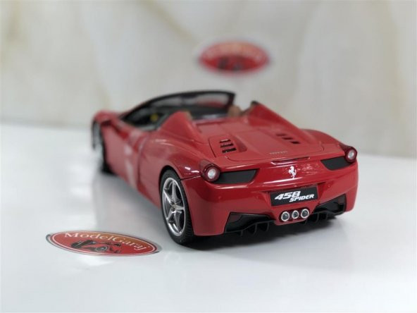 1:18 HOTWHEELS FERRARİ 458 SPİDER KIRMIZI - 6