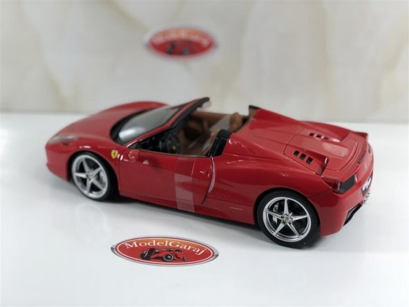 1:18 HOTWHEELS FERRARİ 458 SPİDER KIRMIZI - 9