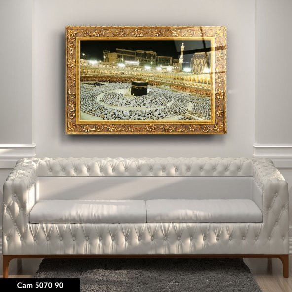 PRATİKDEKOR CAM TABLO | DİNİ TABLO | 50x70 | UV BASKI | TEMPERLİ CAM | - 1