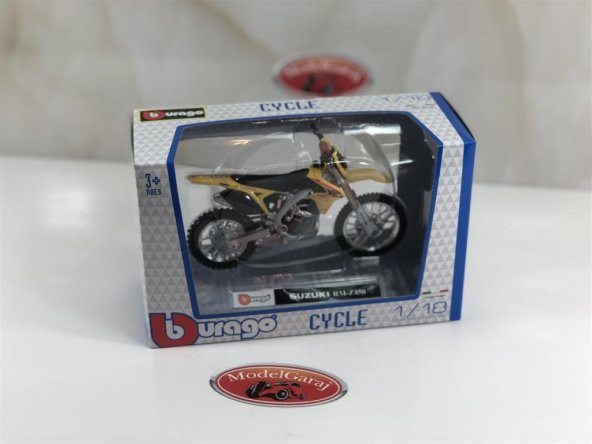 SUZUKİ RM-Z 450 SARI*1:18 ÖLÇEK*BURAGO*MODELGARAJ - 12
