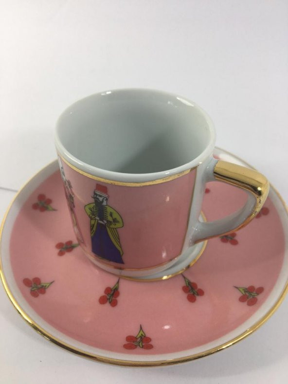 GÜRAL GALA ES KAHVE FİNCANI 2 KİŞİLİK 4 PARÇA PEMBE - 4