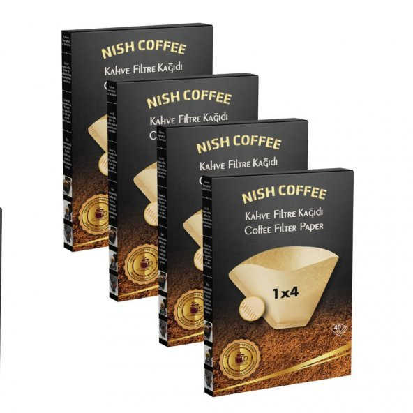 Nish Kahve Filtre Kahve Kağıdı 1X4 40lı 4lü Paket