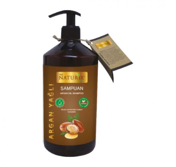 Naturix 600ML Doğal Argan Yağlı Saç Şampuanı Onarıcı Elektiriklenmeyi Giderici Şampuan