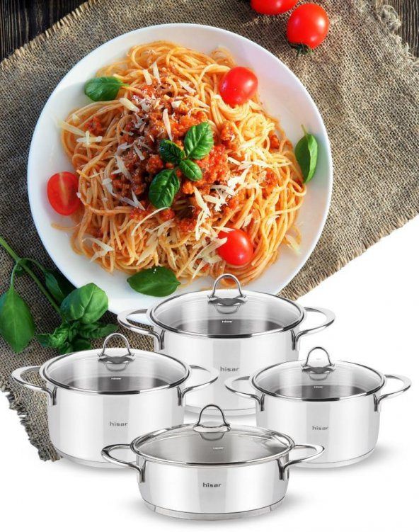 Mega Evlilik Paketi Kütahya Porselen Yemek Takımı+Hisar Tencere Takımı+Hisar Çatal Kaşık Bıçak Seti+Canba Bardak Seti - 5