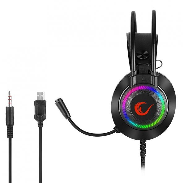 Rampage RM-K27 3,5mm 7 Renk Ledli Gaming Oyuncu Mikrofonlu Kulaklık