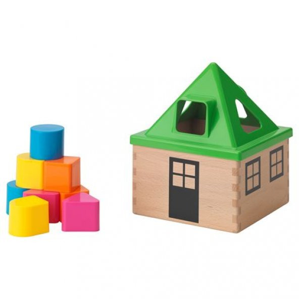 IKEA MULA EĞİTİCİ BLOK 16X16x21 CM YAPBOZ BEBEK ÇOCUK OYUNCAK - 1