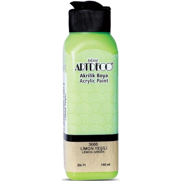 Artdeco Akrilik Boya 140 ML Limon Yeşili 070R-3666 - Resim 3