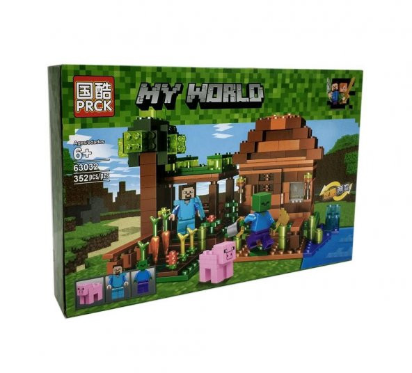 PRCK 63032 Lego Uyumlu Blok Yapılandırma Seti Minecraft My World