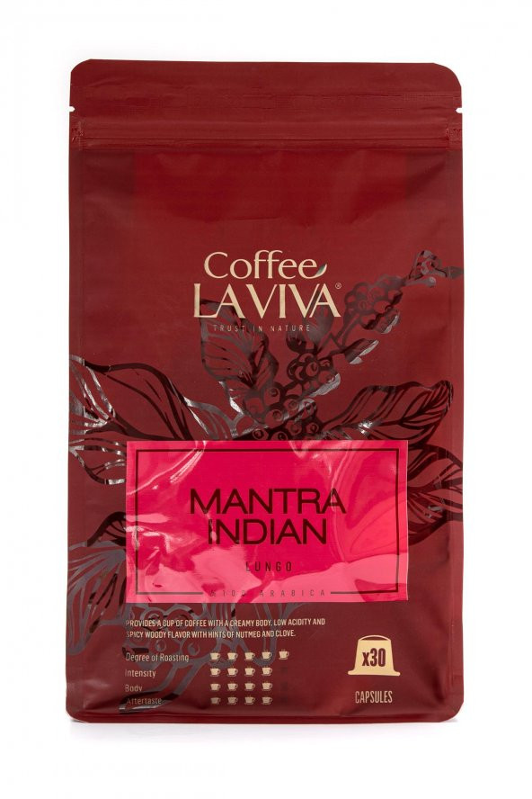 Coffee La Viva Mantra Indian Kapsül Kahve Nespresso Uyumlu 30*5,3 Gr.