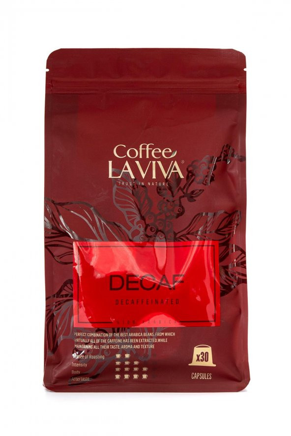 Coffee La Viva DECAF Kafeinsiz Kapsül Kahve Nespresso Uyumlu 30*5,3 Gr.