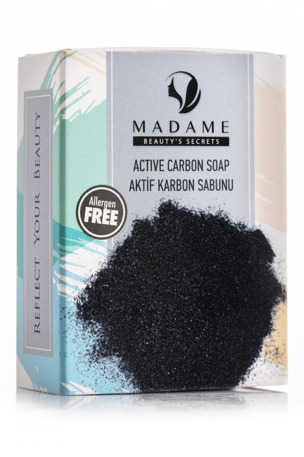 Madame Beauty Doğal Aktif Karbon El ve Banyo Sabunu 75 gr (Hediyeli)