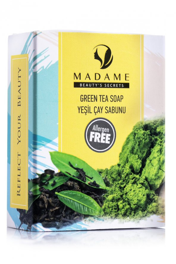 Madame Beauty Doğal Yeşil Çay El ve Banyo Sabunu 75 gr (Hediyeli)