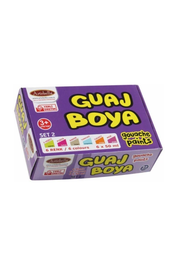 Artebella Guaj Boya 6 Lı Set-02 50 CC Abs80050