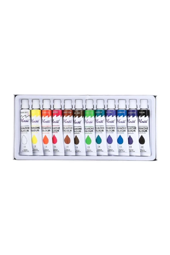 Masis Akrilik Boya Tüp 12 Lİ 12 ML BA12