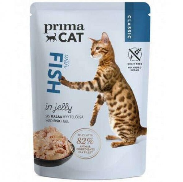 Prima Cat Balıklı Jelly Tahılsız Kedi Konservesi 85 Gr