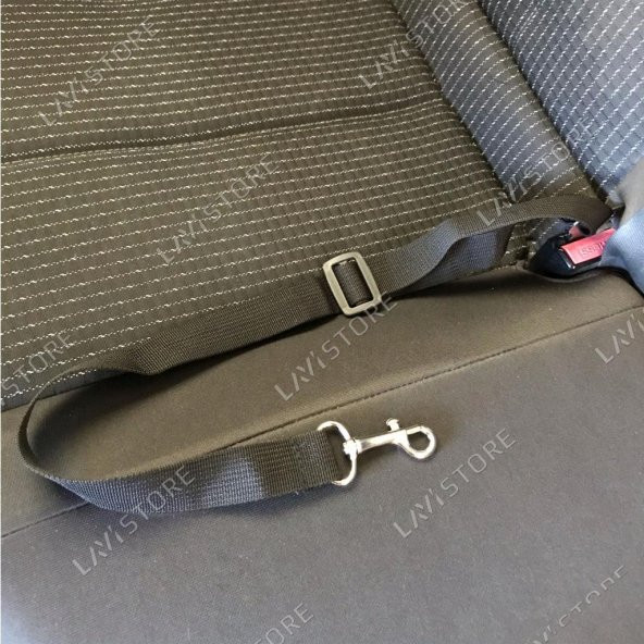 Kedi Köpek Araç Emniyet Kemeri Tasması Ayarlanabilir Araba Evcil Hayvan Oto Tasması Siyah - 2