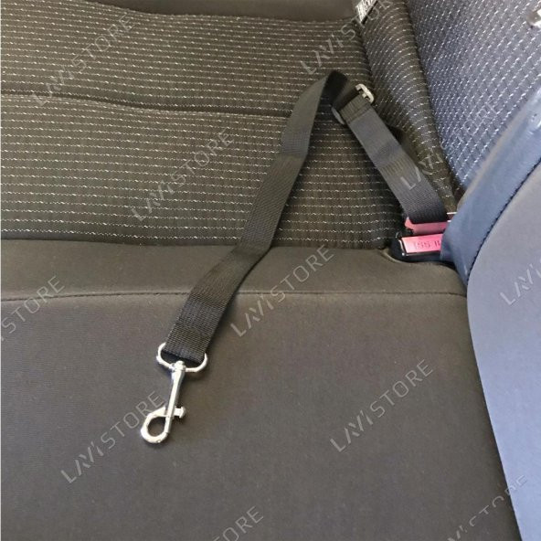 Kedi Köpek Araç Emniyet Kemeri Tasması Ayarlanabilir Araba Evcil Hayvan Oto Tasması Siyah - 7