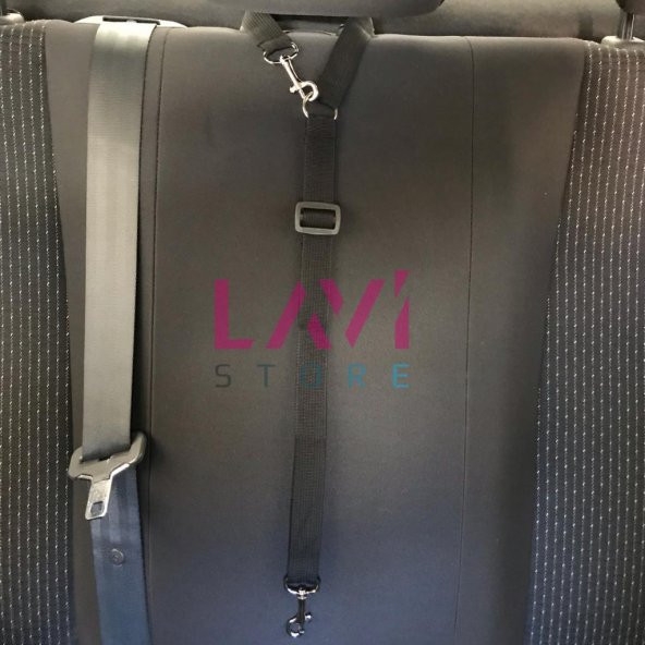 Kedi Köpek Araç Emniyet Kemeri Gezdirme Tasması Ayarlanabilir Araba Oto Tasma Siyah - 2