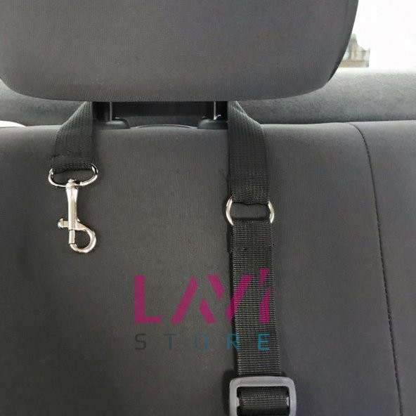 Kedi Köpek Araç Emniyet Kemeri Gezdirme Tasması Ayarlanabilir Araba Oto Tasma Siyah - 4