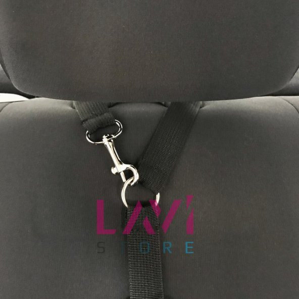 Kedi Köpek Araç Emniyet Kemeri Gezdirme Tasması Ayarlanabilir Araba Oto Tasma Siyah - 6