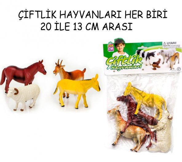 Oyuncak Çiftlik Hayvanları At+Keçi+Koyun+Eşek Hayvanlar Alemi