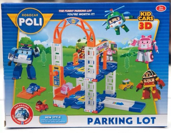 3d Robocar Policar Oyuncak Garaj Otopark Seti Poli ve Arkadaşları