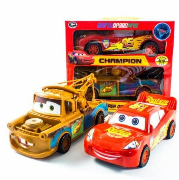 Şimşek Mcqueen Oyuncak Arabaları Tow Mater ve Cars Şimşek Araba