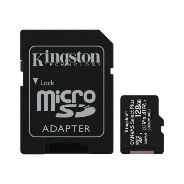 KINGSTON 128GB MICRO SDHC CANVAS CL10 SDCS2/128GB