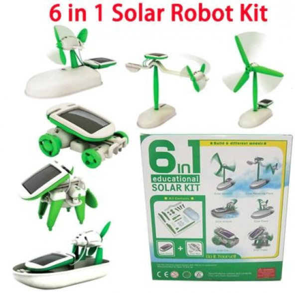 Güneş Enerjili Oyuncak Robot Oluşturma Seti Solar Kit (6lı Set) - 3