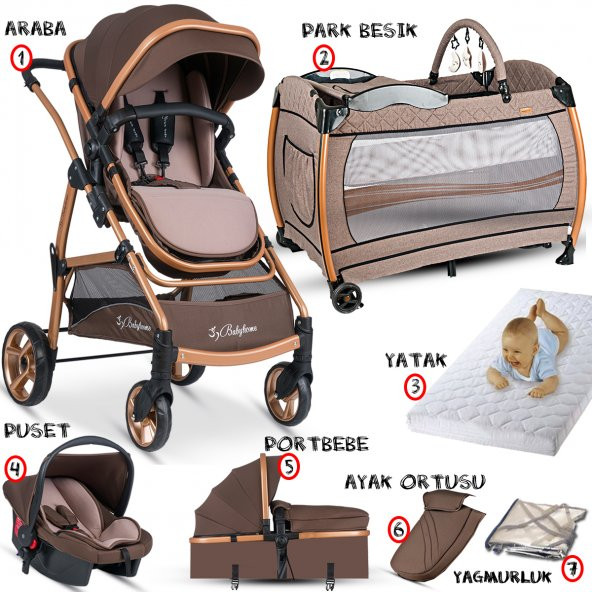 Baby Home 855 Taravel Sistem Bebek Arabası 600 Nanny Park Yatak Oyun Parkı