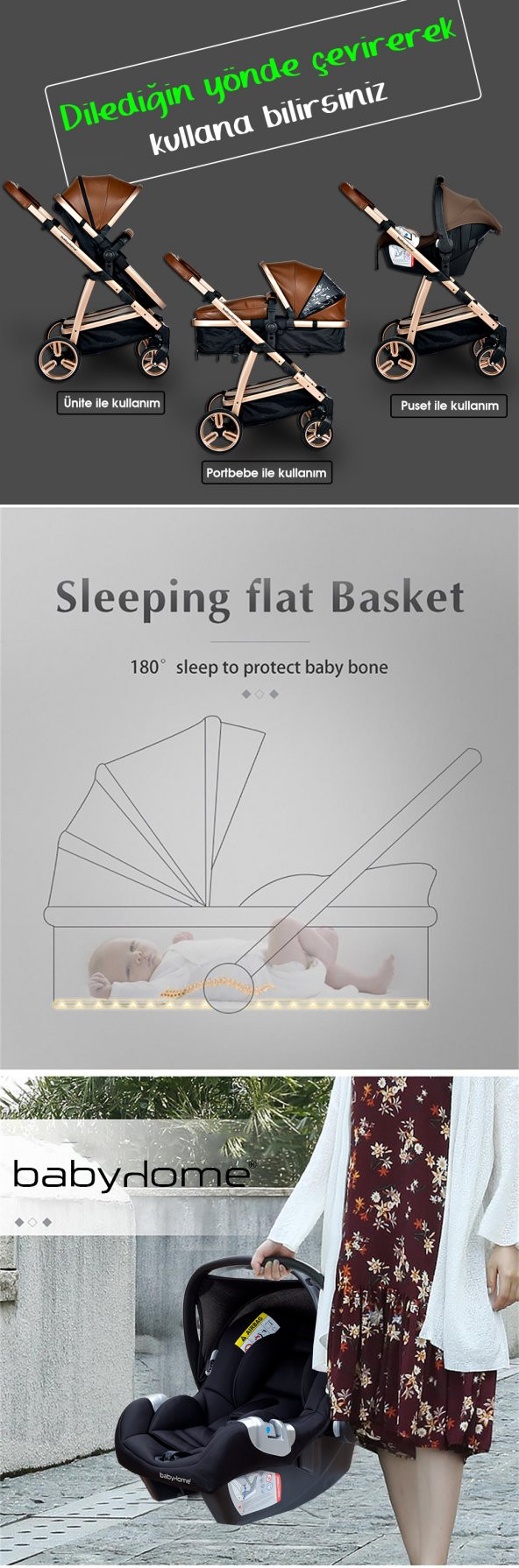 Baby Home Bh-970 Exclusive Travel Sistem Bebek Arabası - 4