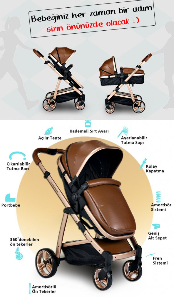 Baby Home Bh-970 Exclusive Travel Sistem Bebek Arabası - 5