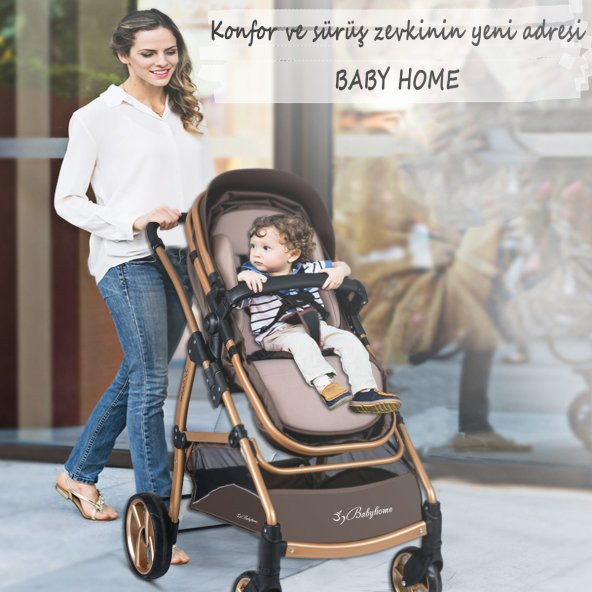 Baby Home Bh-855 Mix Gold Travel Sistem Bebek Arabası + Puset - 10