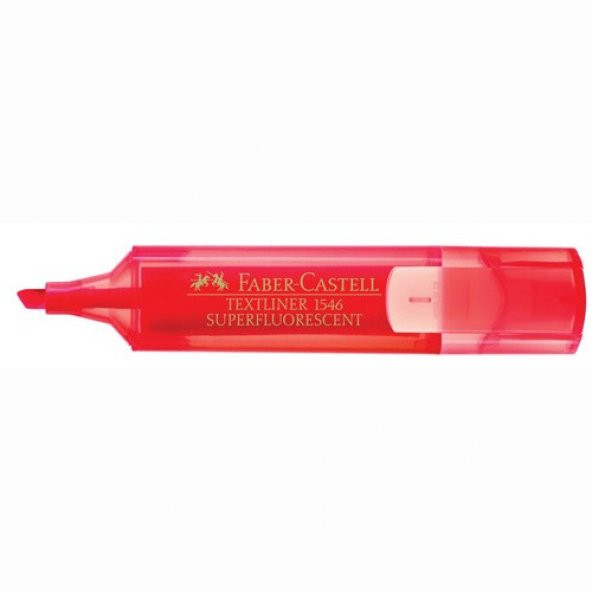Faber Castell Şeffaf Gövde Fosforlu Kırmızı Kalem