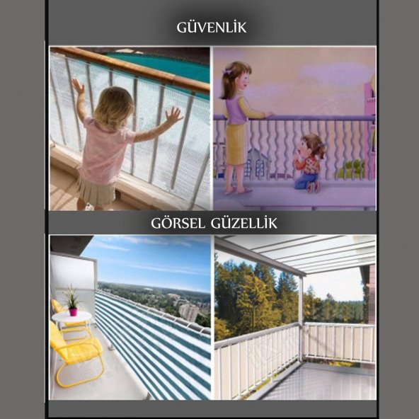 Balkon Korkuluğu Brandası Pamuklu Dokuma Çizgili Kumaşı Mavi-Beyaz 50 cm X 6 Mt. - 2