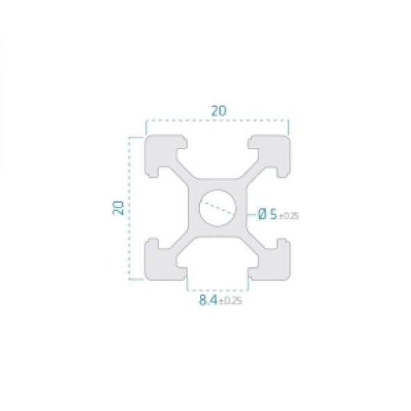 20X20 Sigma Profil 6 Kanal (20 cm) - Resim 2