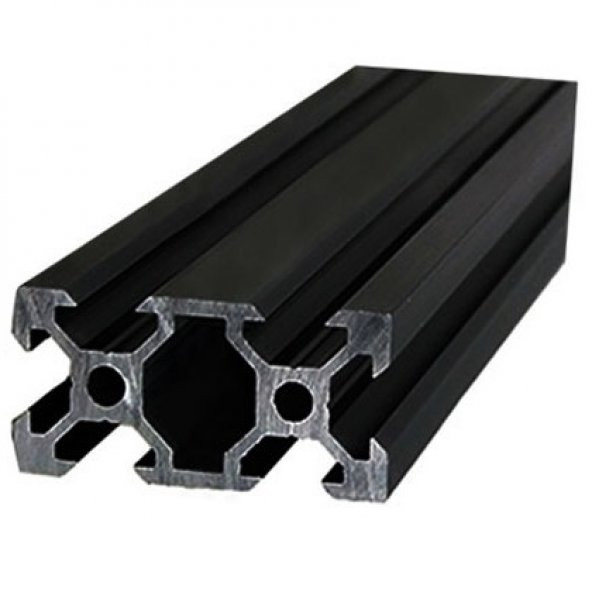 20x40 Siyah Sigma Profil 6 Kanal (1 Mt)