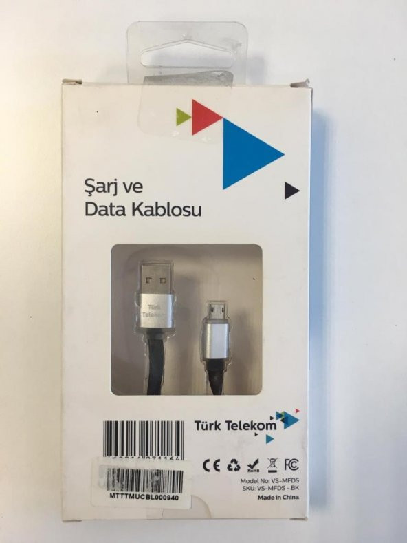 Türk Telekom Micro Usb Data Kablosu Siyah