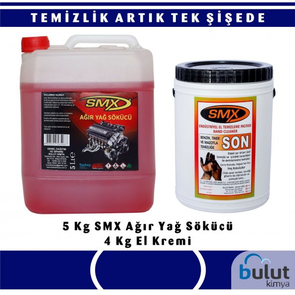 Smx Nano Genel Temizleyici 5 Litre ve El Temizleme Kremi 4 Kg