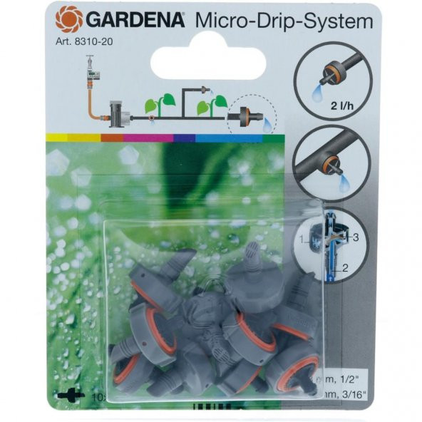 Gardena 8310-20 Son Damlatıcı Basınç Dengeleme 2L/S 10 lu Paket - 2