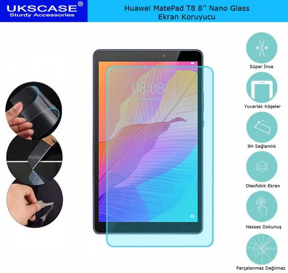 HUAWEI MatePad T8 8'' Nano Glass Ekran Koruyucu
