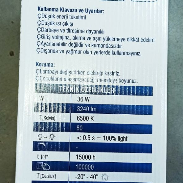 3 Adet German Energy 50 Watt Beyaz E27 Duylu LED Ampul - 4
