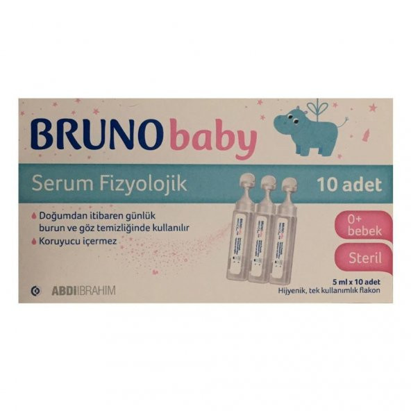 Bruno Baby Serum Fizyolojik 5 ML 10 Adet SKT:09/2022