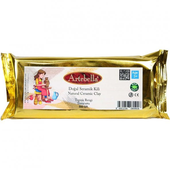 Artebella Doğal Seramik Kili Toprak Rengi 500 gr