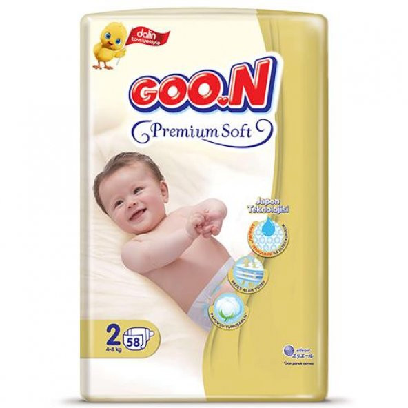 Goon Premium Soft Bebek Bezi 2 Beden 58 Adet (4-8kg)