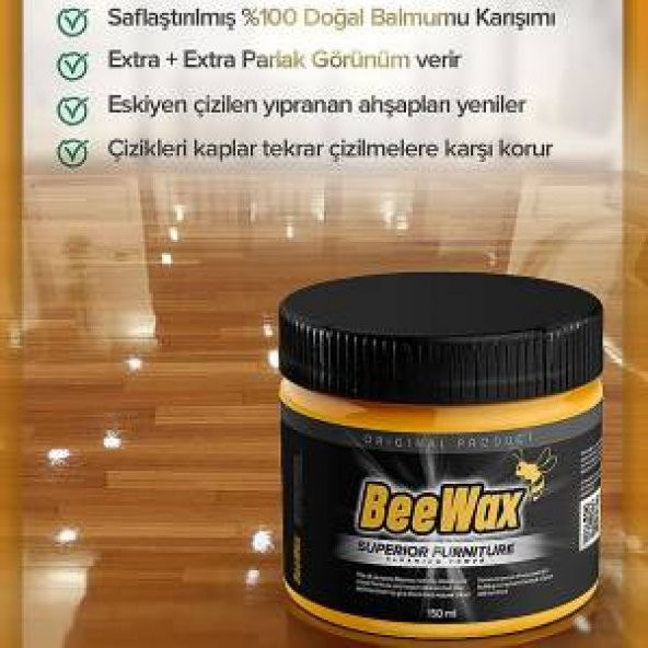 BeeWax Ahşap Onarıcı Parlatıcı Koruyucu İkili - 2