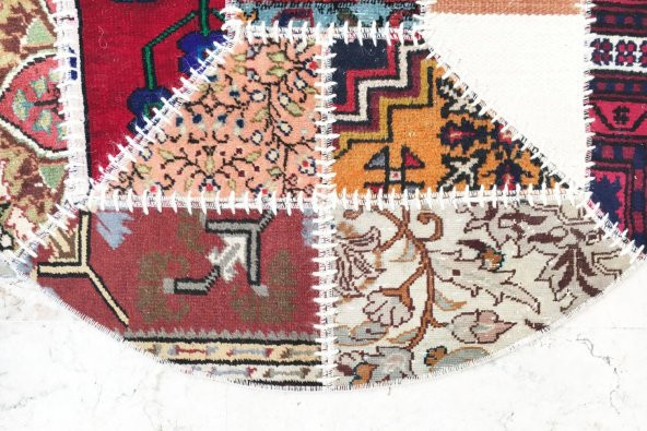 Kırkyama El Dokuma Halı 100cm XHE0047 - 5