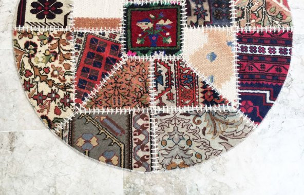 Kırkyama El Dokuma Halı 100cm XHE0050 - 5